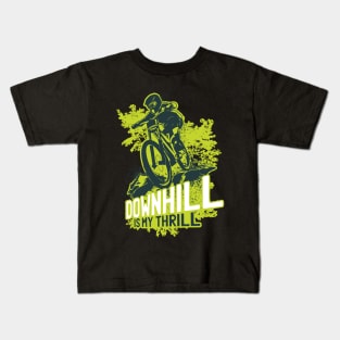 Cool Downhill Lover Design Kids T-Shirt